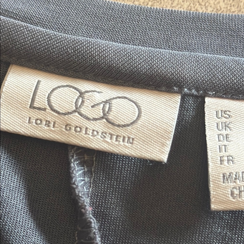 LOGO by Lori Goldstein Dark Gray Tunic with Pockets - Picture 7 of 8
